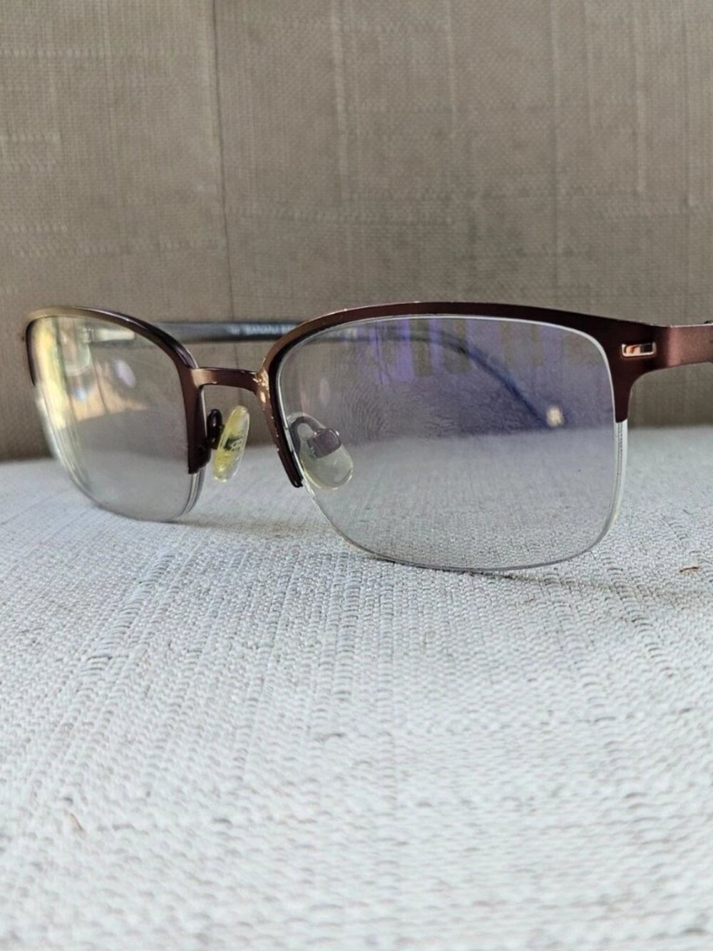 Banana Republic Women Eyeglasses Frame Brown Tone Half Rim GARRICK Glasses